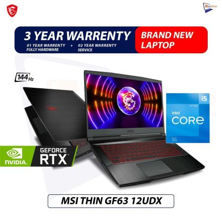 Brand New MSi Thin 15 Core i5 13th Gen | RTX3050/4GB | 16GB Ram | 512GB NVMe Laptop