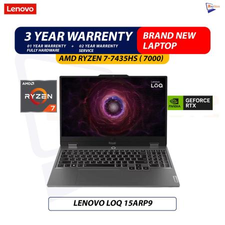 Brand New Lenovo LOQ 15ARP9 |  AMD Ryzen 7-7435Hs ( 7000 series ) | 16GB DDR5 Ram | NVIDIA&reg;RTX&trade; 4060 VGA Gaming Laptop