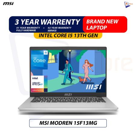 Brand New MSI MODERN 15 Core i5-13th Gen | 16GB Ram | 512GB NVMe | 15.6 Inch FHD Laptop