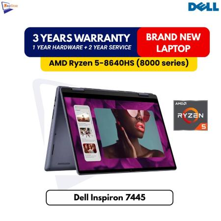 Brand New Dell Inspiron 7445 AMD Ryzen 5- 8640HS Processor | 14 inch Laptop  Touch, FHD  | 8GB DDR5 Ram | 512GB NVMe |
